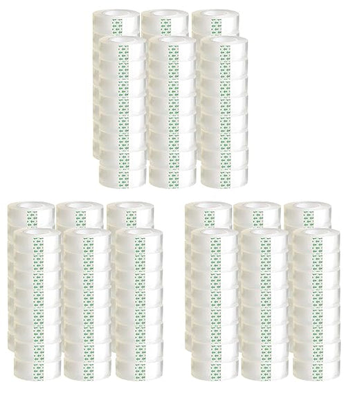 144 Pack Clear Tape Transparent Tape Refills Rolls Each Roll 3/4 x 1000 Inches by WUKAKA