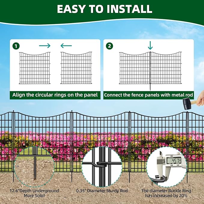 18 Panels No Dig Decorative Fence - Image 7