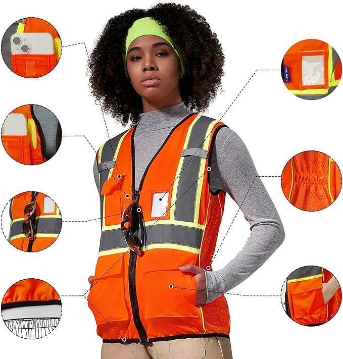 AYKRM Custom Logo Personalised Printed High Visibility Reflective 2 two tone - Image 3
