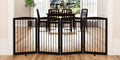 Freestanding Pet Gate for Dogs, Indoor Wooden Foldable Dog Gate for House by PUPETPO