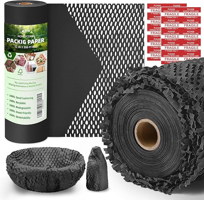 Honeycomb Packing Paper, Recyclable Moving Supplies Bubble Packing Wrap by Besitek