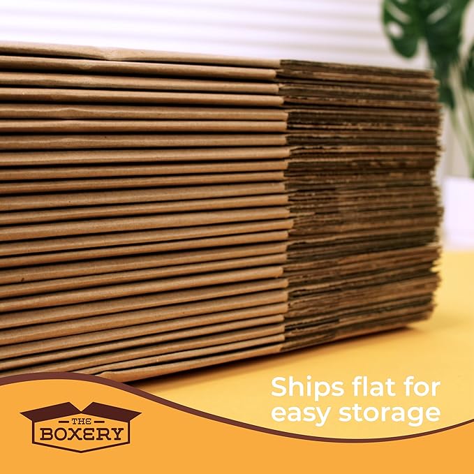 The Boxery 18"x12"x8" Brown/Kraft Corrugated Cardboard Shipping Boxes 25-Pack | - Image 7
