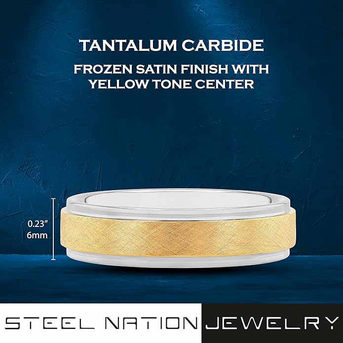 Men's 6mm Tantalum Carbide Contemporary Bands - Image 3