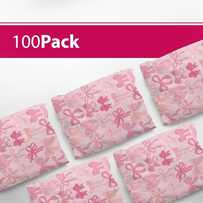 6x9 Poly Mailers – Coquette Bows Design – Waterproof, Tear-Resistant Shipping - Image 2