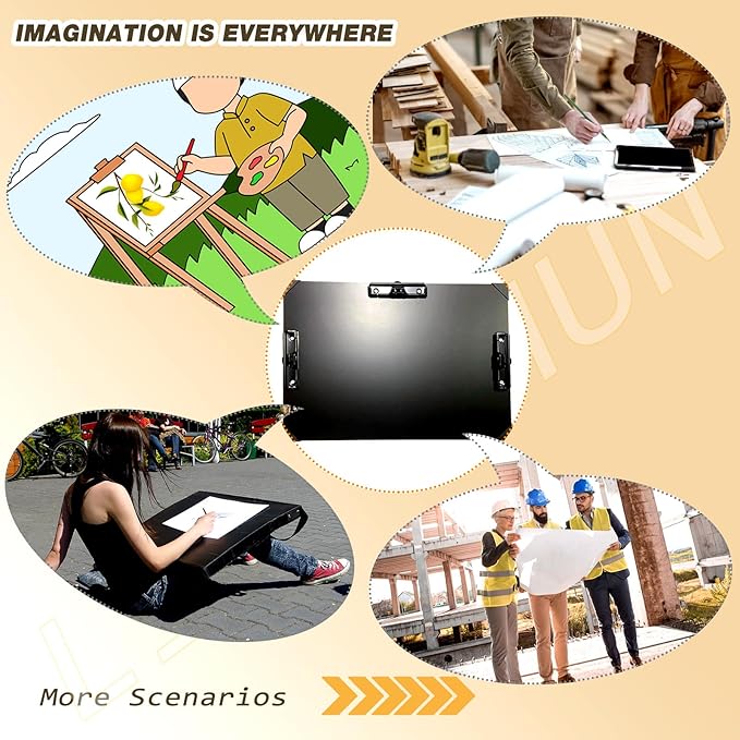Three Black Clip Aluminum 11x17 Clipboard Metal Stainless Hangable Clipboards - Image 2