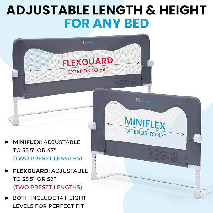 TotCraft Flexguard Height & Length Adjustable Bed Rail - Image 3