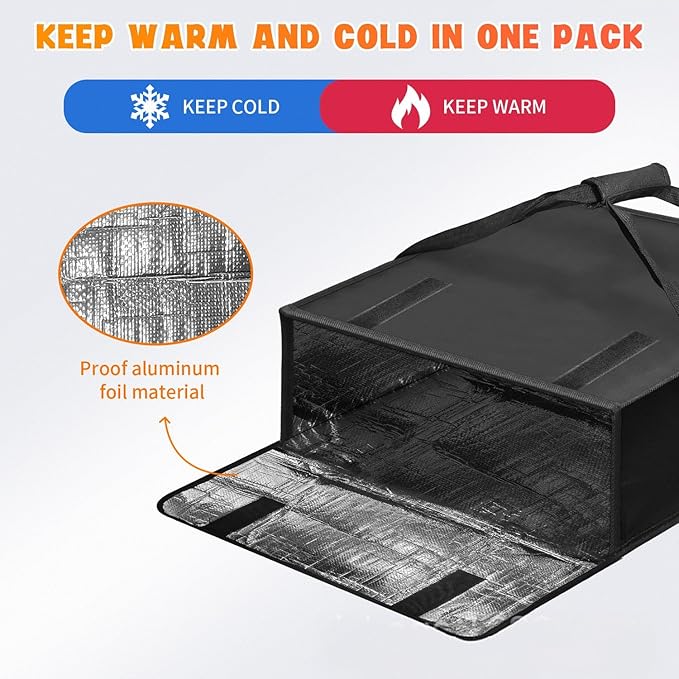 Insulated Pizza Delivery Bag, Pizza Warmer Bags, Insulated Food Delivery Bag - Image 5