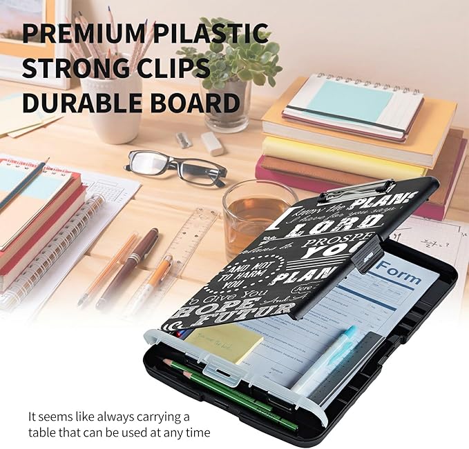Clipboard with Storage High Capacity Plastic Nursing Clipboards with Pen Holder - Image 6