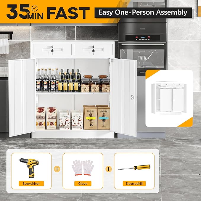 Greenvelly Metal Storage Cabinet - Image 6