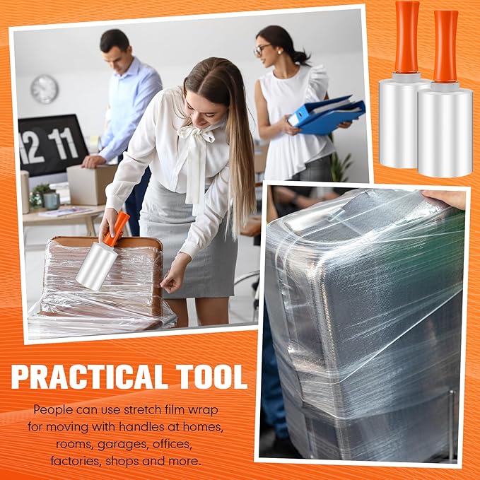 Jutom 16 Pcs Stretch Wrap Roll Plastic Wrap - Image 6