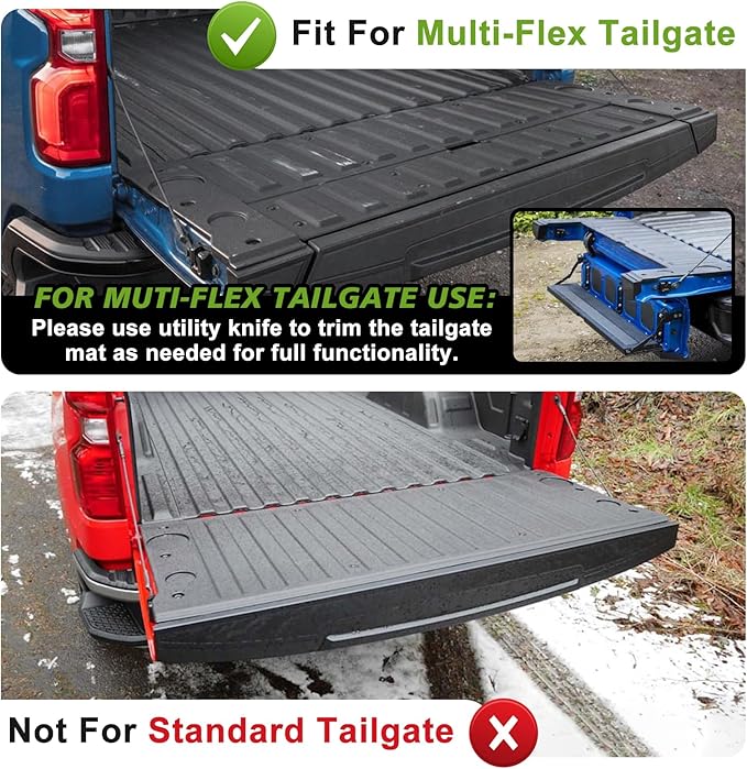 TripleAliners Tailgate Mat for 2019-2025 2026 Chevy Silverado & GMC Sierra 1500 - Image 3