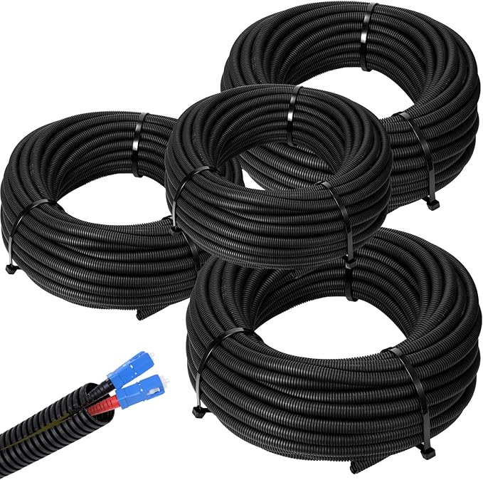 Sasylvia 1/4, 3/4'' X 10 ft Split Wire Loom Cord Protector Tubing Split Conduit by Sasylvia