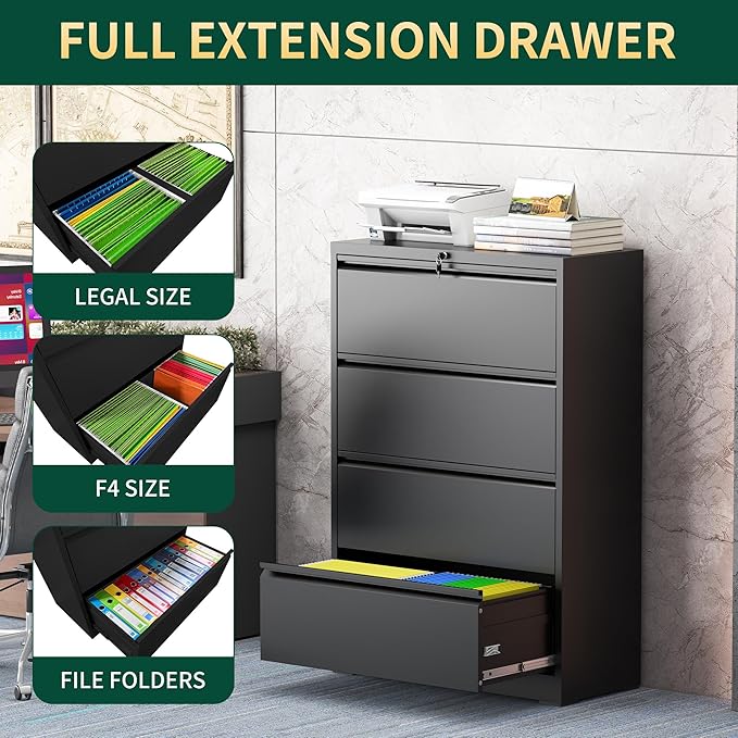 4 Drawer Lateral File Cabinet - Image 5