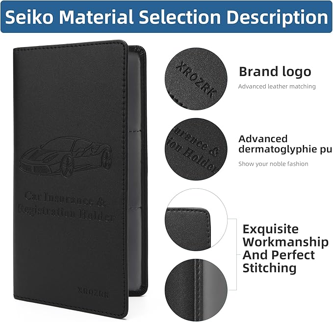 Car Registration and Insurance Holder Glove Box Folder-Premium Car Folder - Image 3