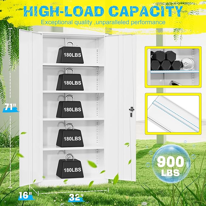 Pataku Metal Storage Cabinet, Garage Cabinet - Image 3