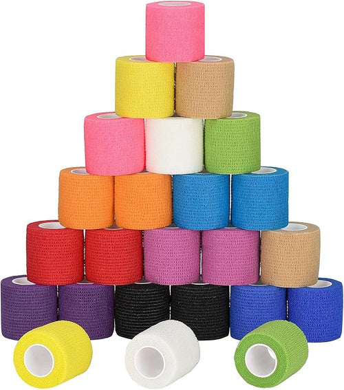 24 Pack Self Adherent Cohesive Wrap Bandages Non Woven Cohesive Bandage Elastic by Sagafly