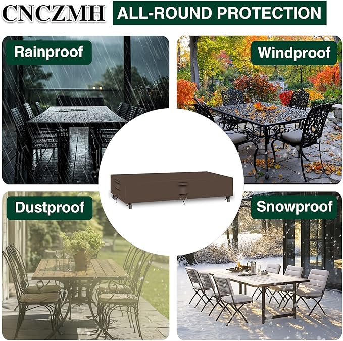 Heavy Duty Patio Furniture Covers Waterproof, 600D Outdoor Furniture Cover - Image 6