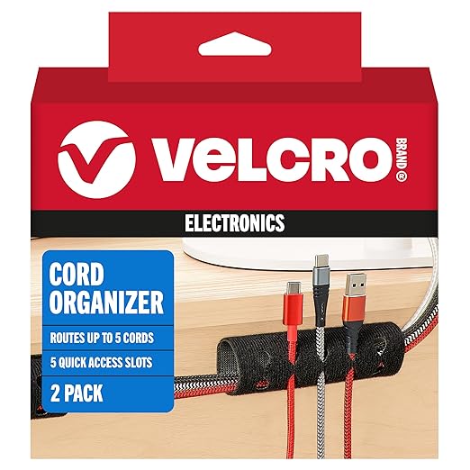 Velcro Brand Cord Organizer for Desk & Nightstand, Stocking Stuffers for Adults - Image 7