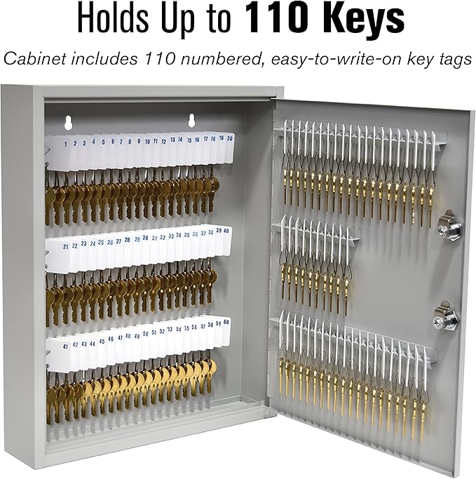 STEELMASTER by BankSupplies 110 Key Cabinet | Dual Lock Control Key Box | - Image 3