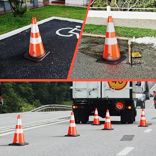 RoadHero 12 Pack Traffic Safety Cones 28 Inch, PVC Cone - Image 5
