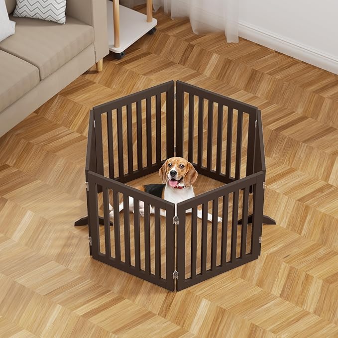 unipaws 120" Extra Wide Pet Gate, Free Standing Dog Gate - Image 3