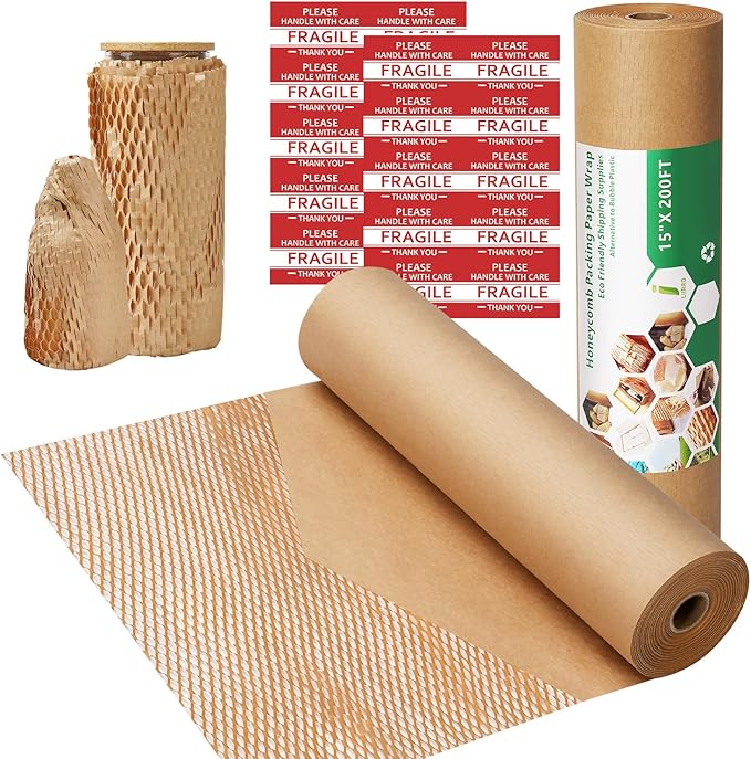Honeycomb Packing Paper, Recyclable Cushioning Paper Moving Packing Supplies by LiirroProductSeries