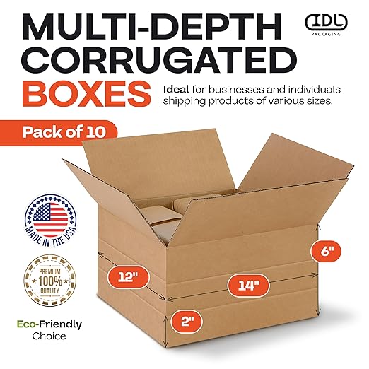 Multi-Depth Corrugated Shipping Boxes, Storage & Small Business Packaging - Image 2