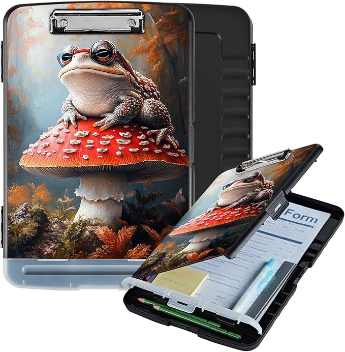 Clipboard with Storage Box & Pen Holder, Heavy Duty Clip Boards 8.5x11 by Unknown