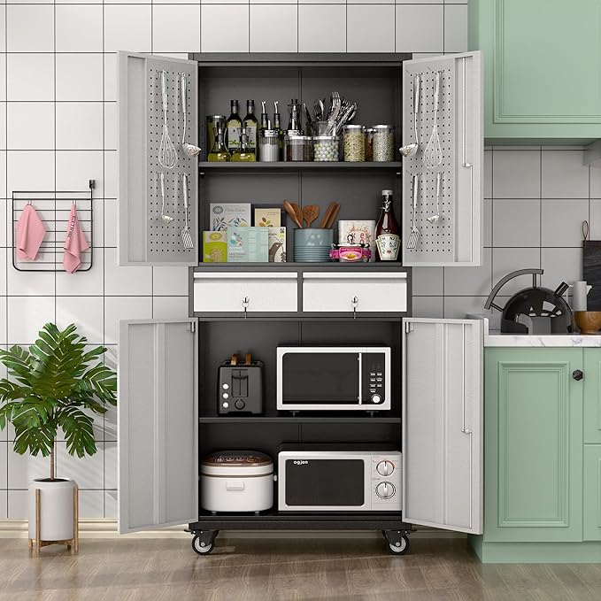 Aobabo 71" H 2 Drawer Metal Storage Cabinet - Image 7