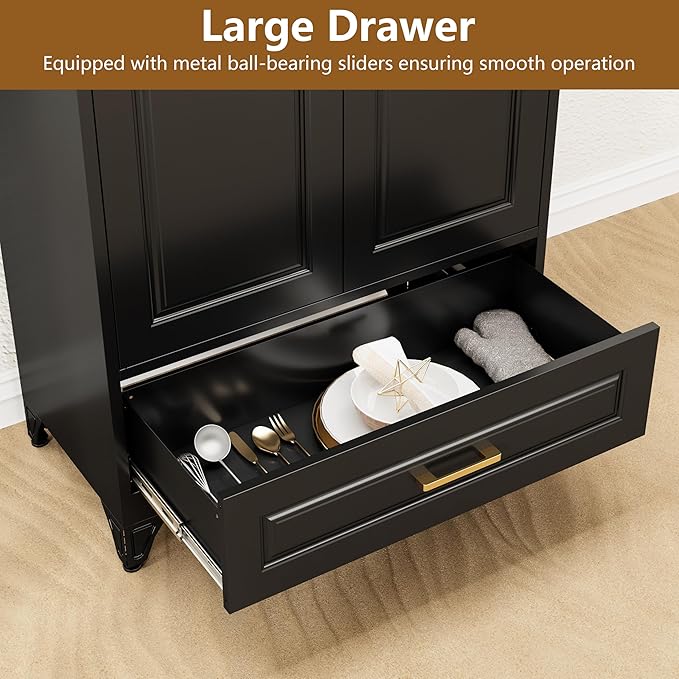 Kitchen Pantry Cabinet, Metal Storage Cabinets - Image 7