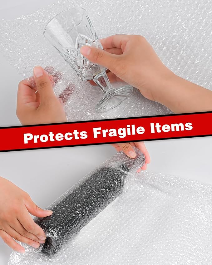 2-Pack Bubble Cushioning Wrap Rolls, 3/16" x 15" x 72' ft Total, Perforated 12" - Image 5