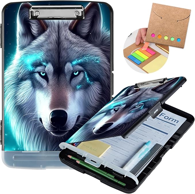 Clipboard with Storage, Heavy Duty Plastic Storage Clipboard with Low Profile - Image 2