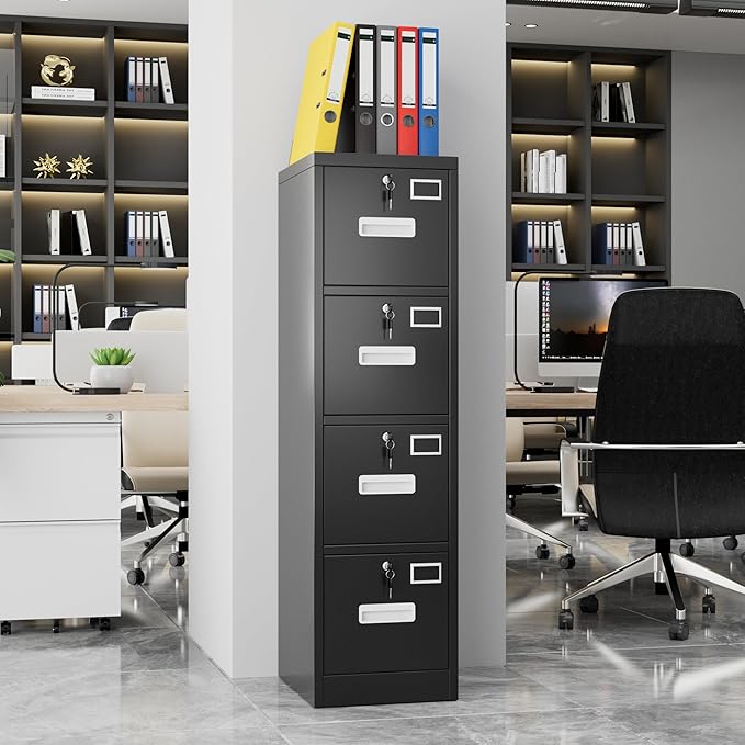 Aobabo 4 Drawer File Cabinet, Metal Filing Cabinet - Image 2