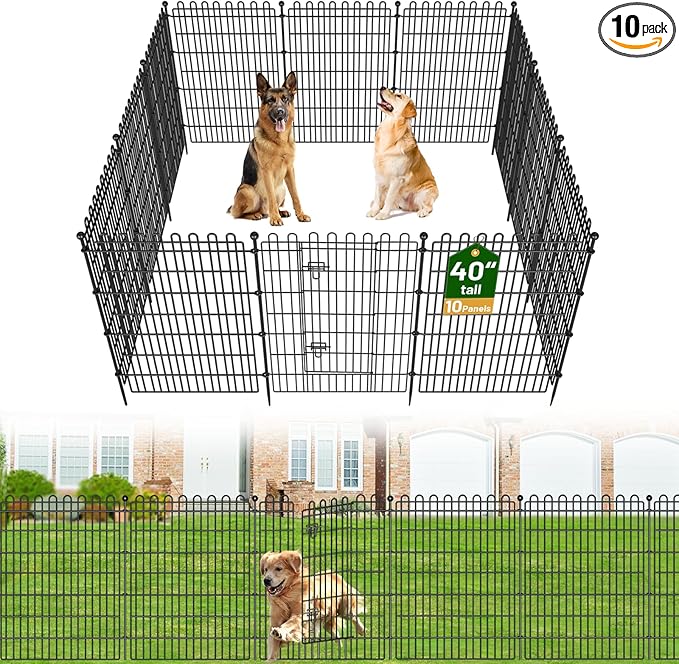 10 Panels No Dig Decorative Garden Fence by OutdoorFence