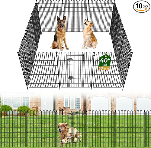 10 Panels No Dig Decorative Garden Fence by OutdoorFence
