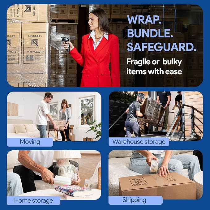 International Plastics Co. 18" Plastic Stretch Film/Wrap 1200ft 500% Stretch - Image 6