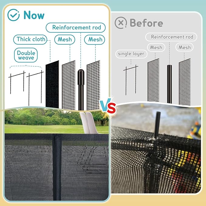 140'' Retractable Baby Gates Extra Wide, Security Upgrade Reinforcement Rods - Image 3