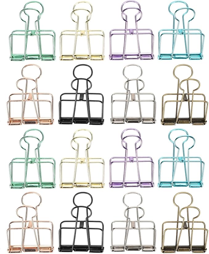 16 Pcs Hollow Binder Clips by Tissting