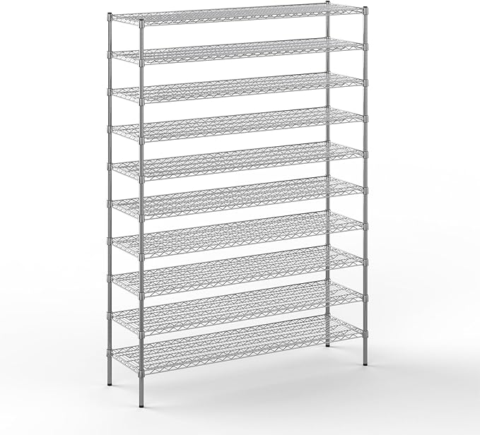 18" Deep x 60" Wide x 86" Height Wire Shelving Kit | 10-Tier | NSF Commercial by Regal+Altair