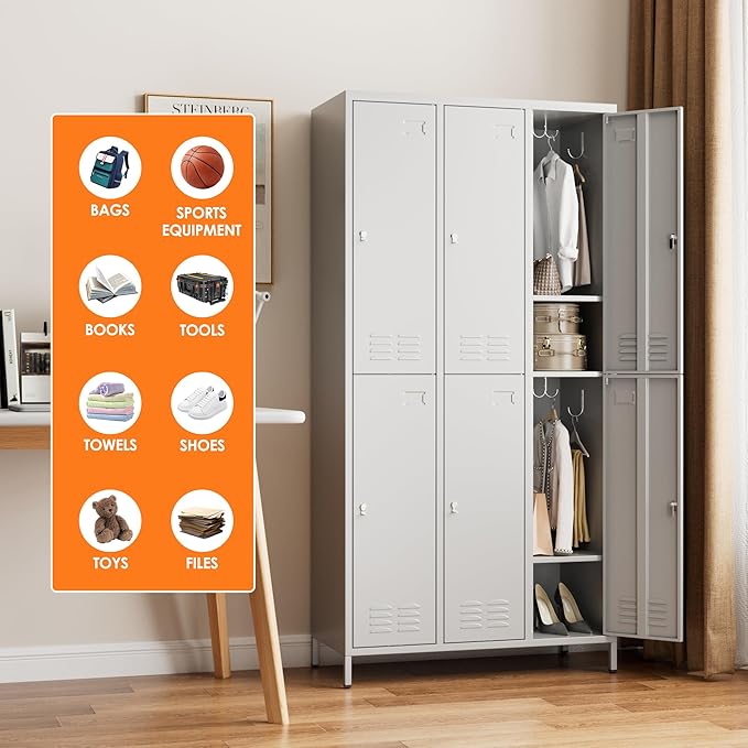 Employees Locker, 72 inch Tall Metal Storage Locker - Image 5