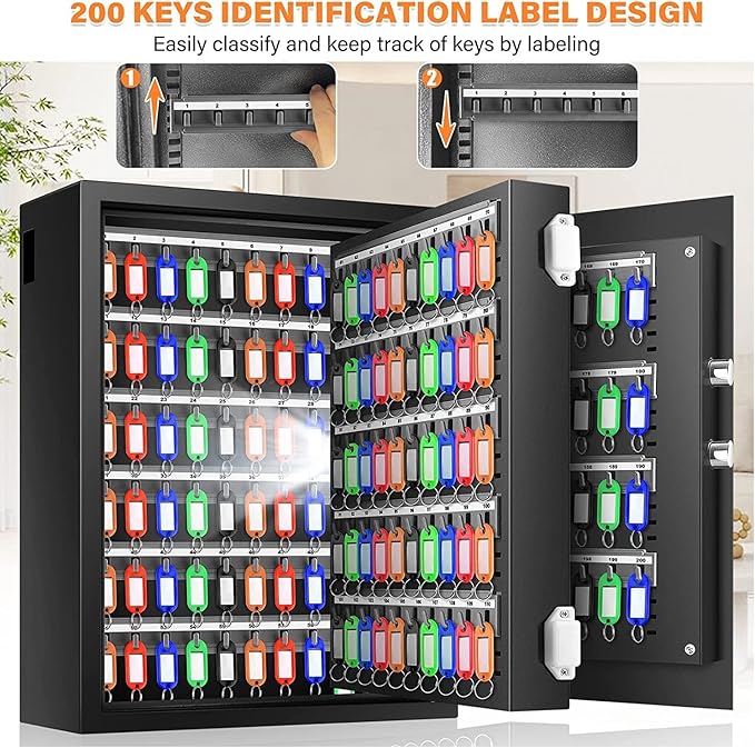 220 Position Large Key Lock Box Wall Mount - Image 6