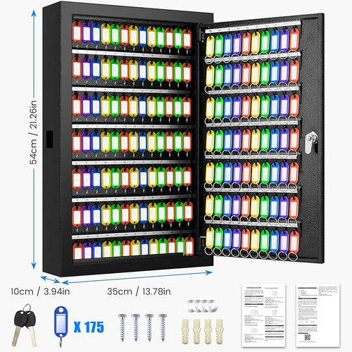 175 Keys Key Lock Box, Anti-Theft Key Cabinet - Image 2
