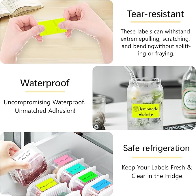 1x2 inch Label Stickers Roll for Thermal Printer 500PCS Colored Removable - Image 5
