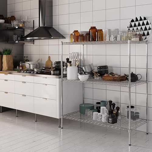 24" Deep x 48" Wide x 54" Height Wire Shelving Kit | 3-Tier | NSF Commercial - Image 2