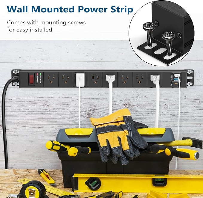 8 Outlet Heavy Duty Power Strip - Image 4