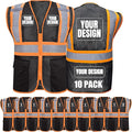 BeautyWill Custom Safety Vest Customized Logo Class 2 High Visibility by BeautyWill