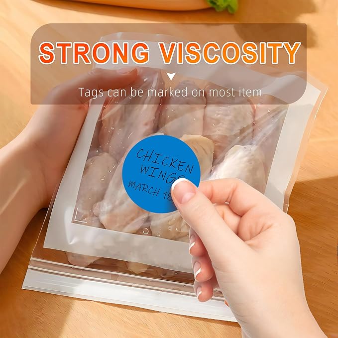 Easy to Use 2 Inch Blue Multi-Purpose Round Coding Labels, 4 Rolls 2000 PCS - Image 5
