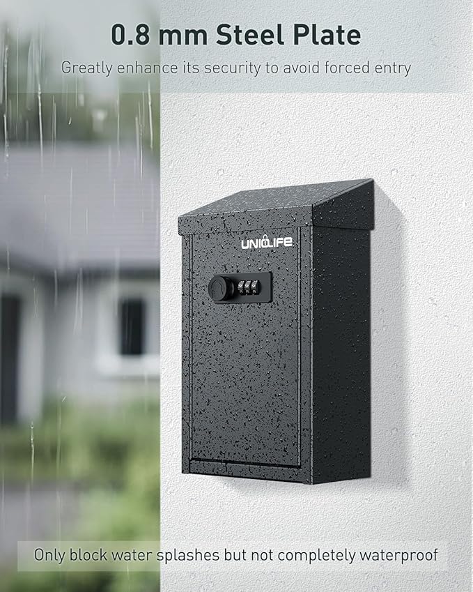 Uniclife Key Drop Box for Outside, Metal Donation Box Collection Box - Image 3
