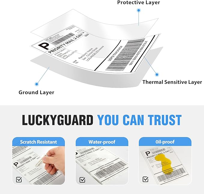 Fanfold 4" x 6" Direct Thermal Labels 4000 Thermal Printer Paper 8 Stacks - Image 6