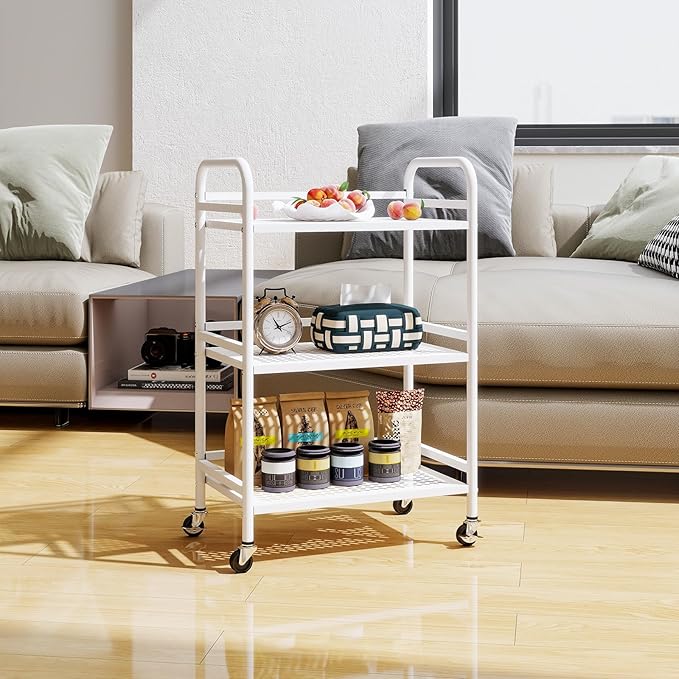 HDANI 3 Tier Rolling Cart, Heavy Duty Multifunctional Metal Frame-Supports 22 - Image 5